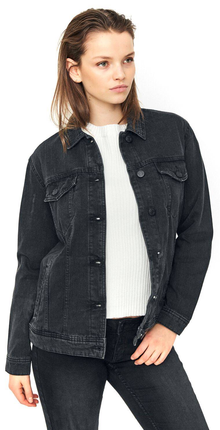 EMP "NMOle Black Denim Jacket" Jeansjacke schwarz von Noisy May