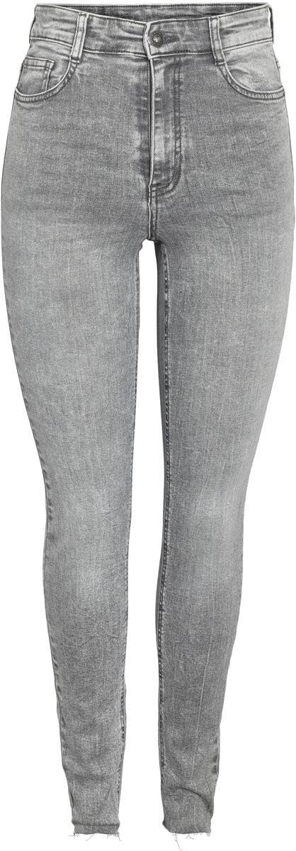 EMP "NMSatty HW Skinny Cut Hem AZ373LG S" Jeans grau von Noisy May