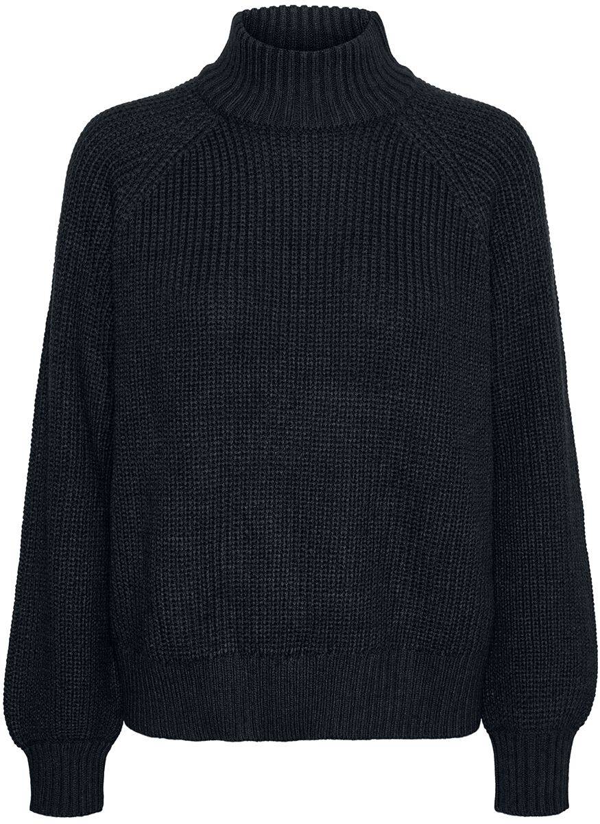 EMP "NMTimmy High Neck Knit" Strickpullover schwarz von Noisy May