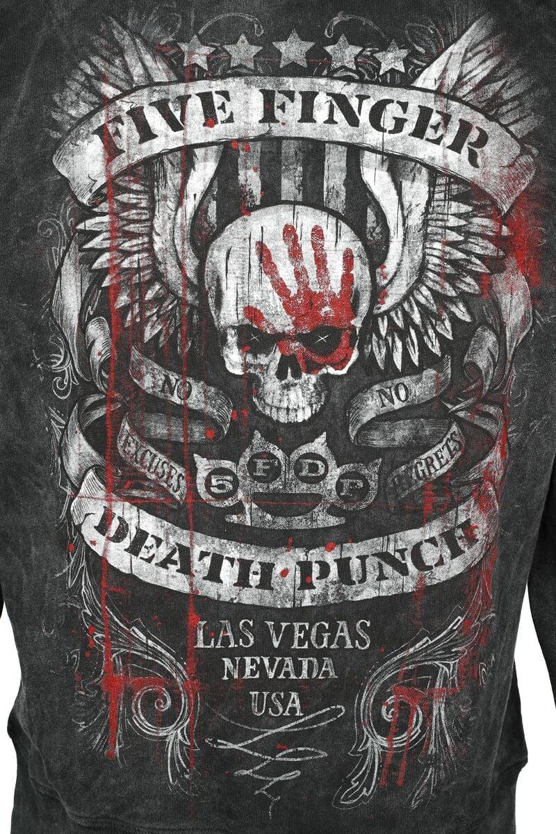 EMP "No Regrets" Kapuzenjacke Grau Von Five Finger Death Punch