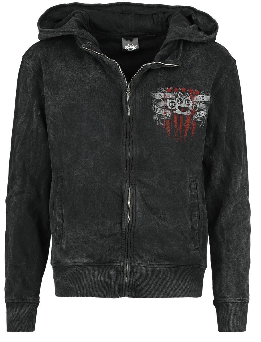 EMP "No Regrets" Kapuzenjacke grau von Five Finger Death Punch