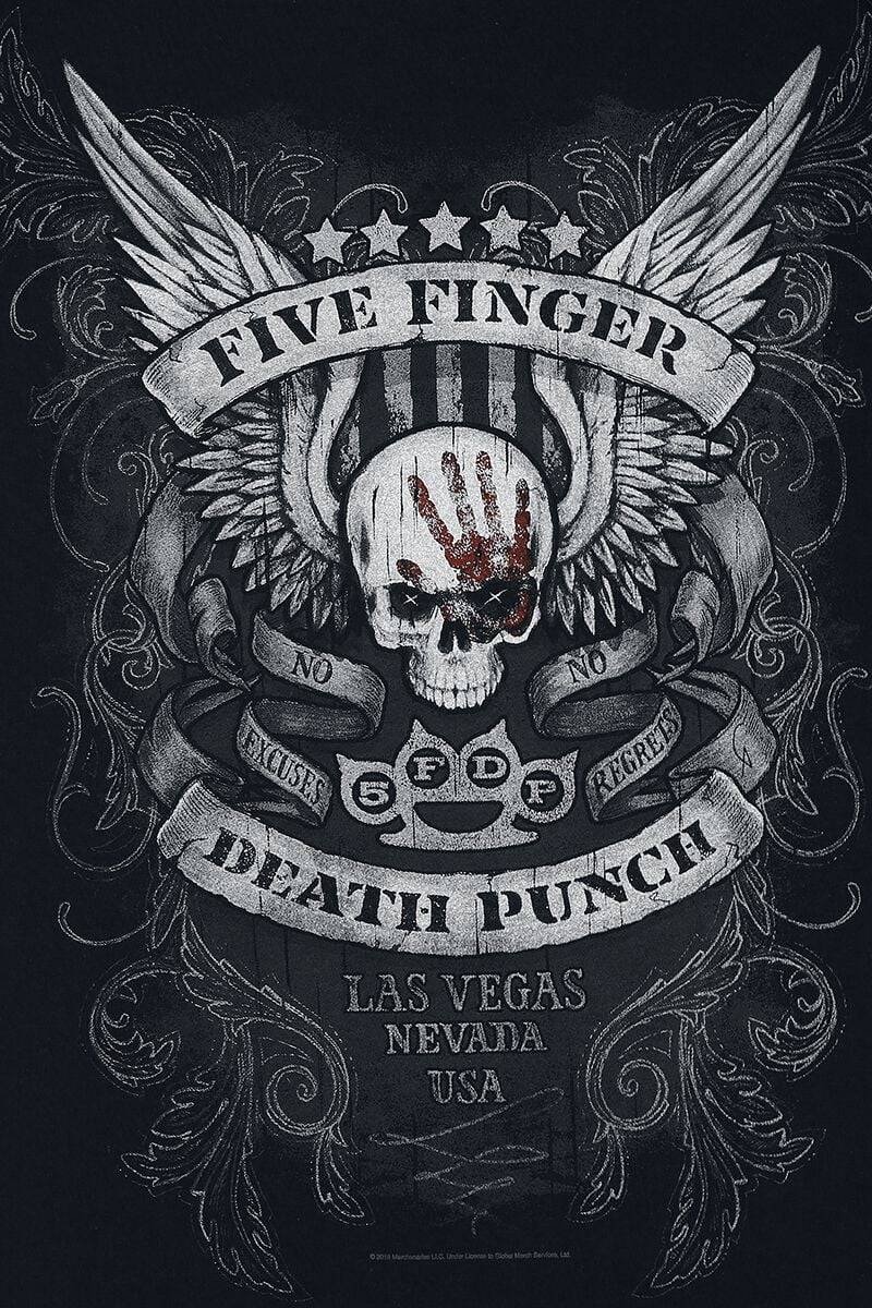 EMP "No Regrets" T-Shirt Schwarz Von Five Finger Death Punch