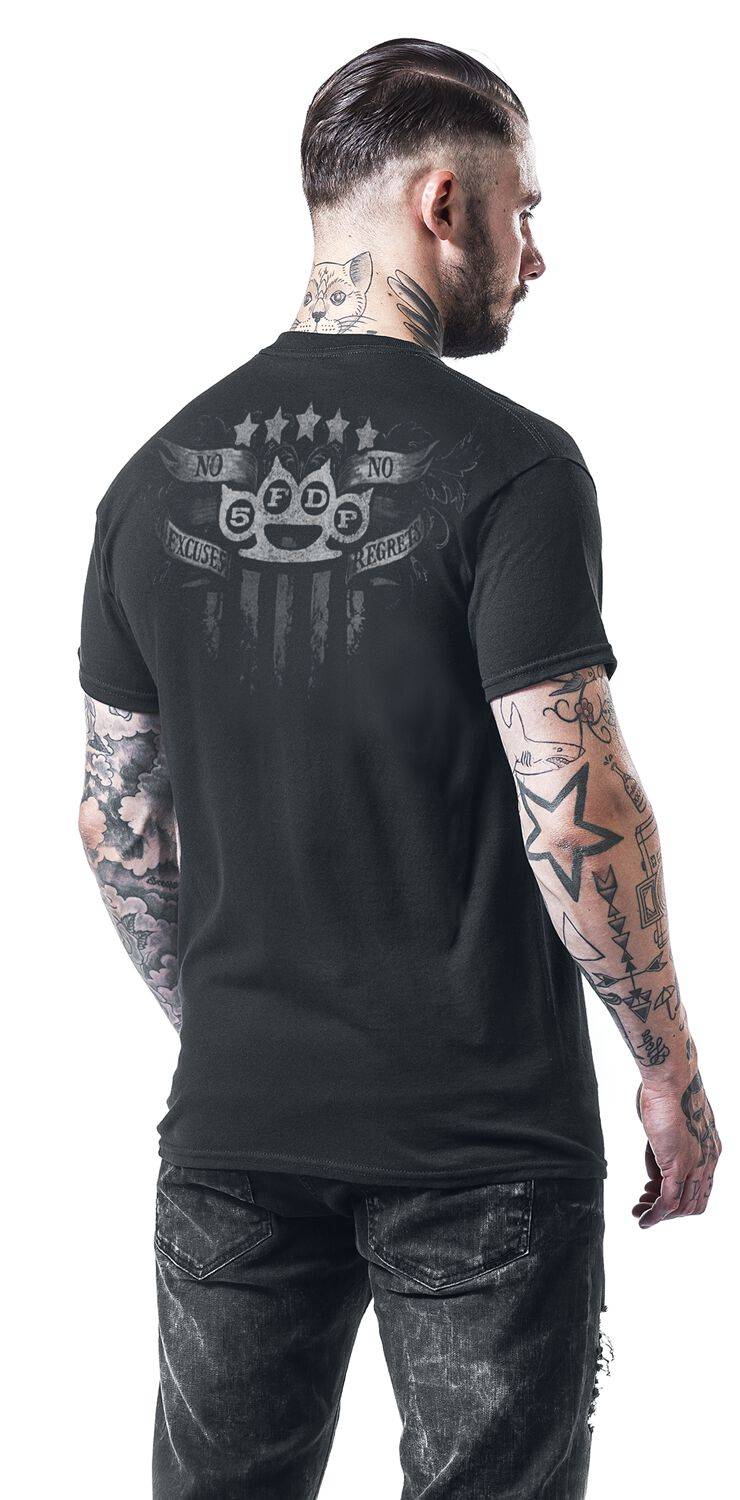 EMP "No Regrets" T-Shirt Schwarz Von Five Finger Death Punch