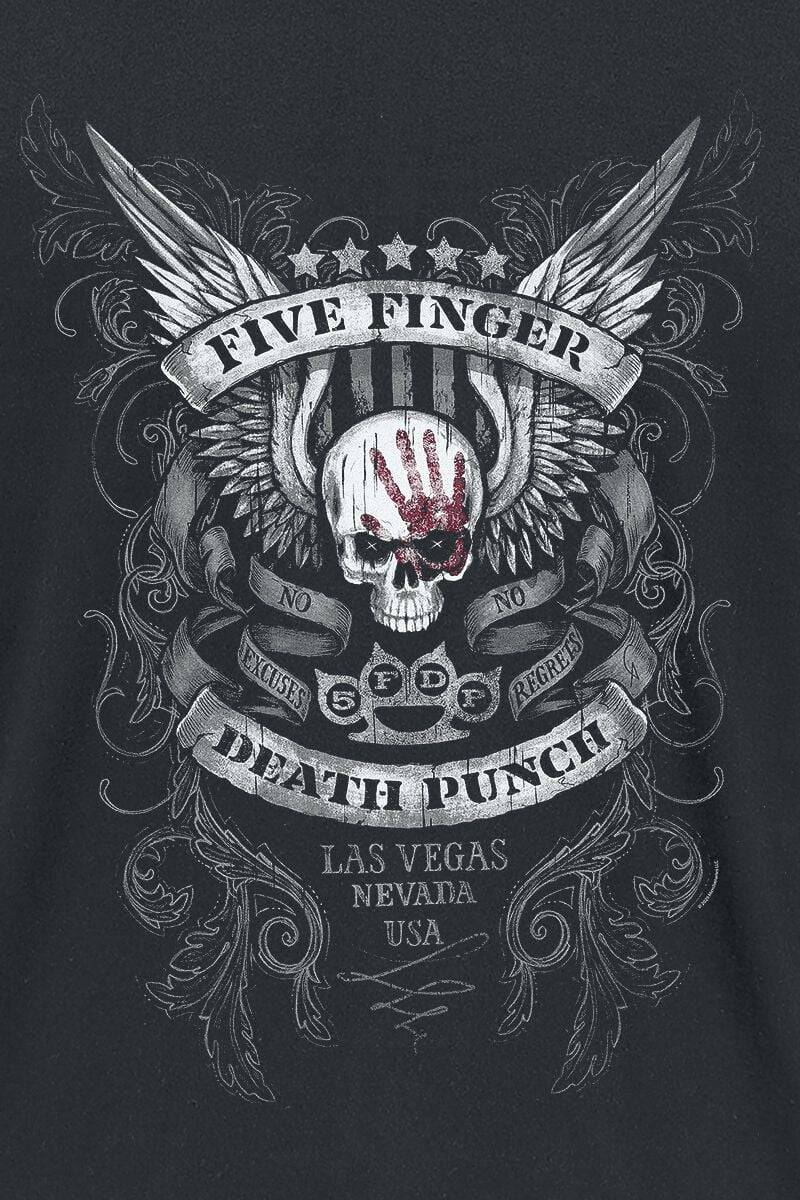 EMP "No Regrets" T-Shirt Schwarz Von Five Finger Death Punch