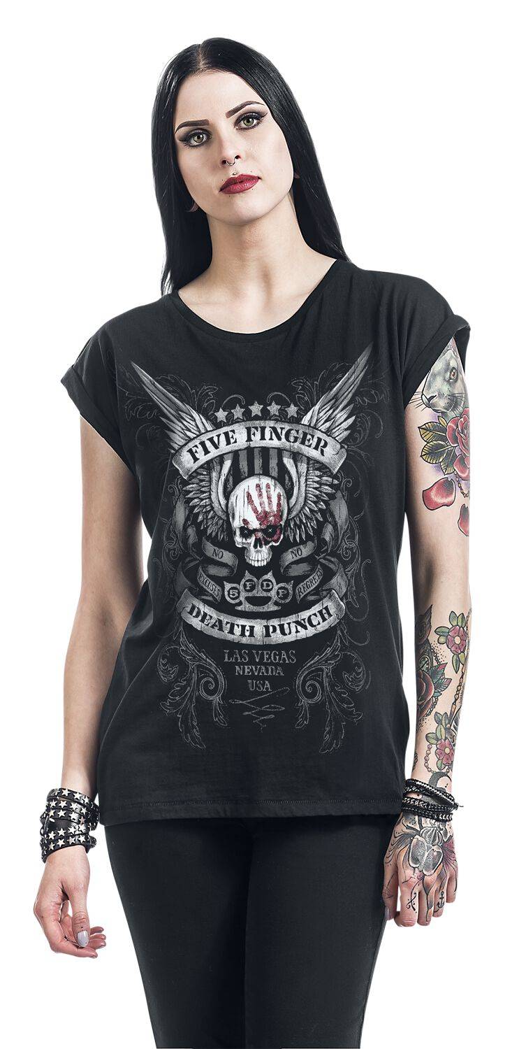 EMP "No Regrets" T-Shirt Schwarz Von Five Finger Death Punch