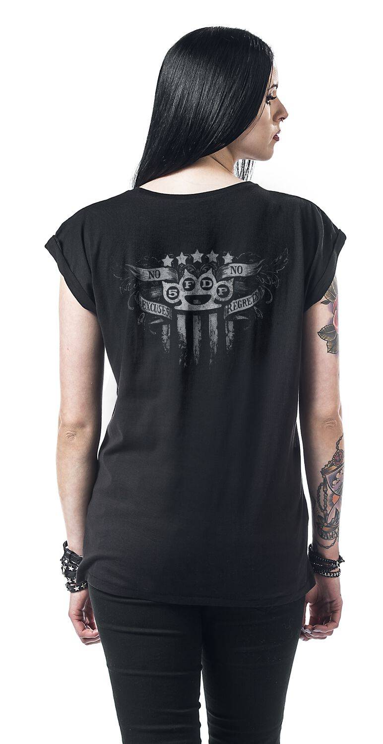 EMP "No Regrets" T-Shirt Schwarz Von Five Finger Death Punch