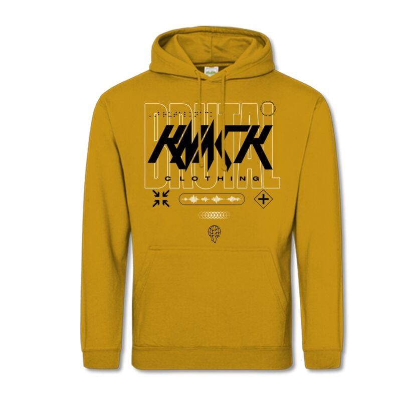 EMP "NXT LVL Hoodie Mustard" Kapuzenpullover senfgelb von Brutal Knack
