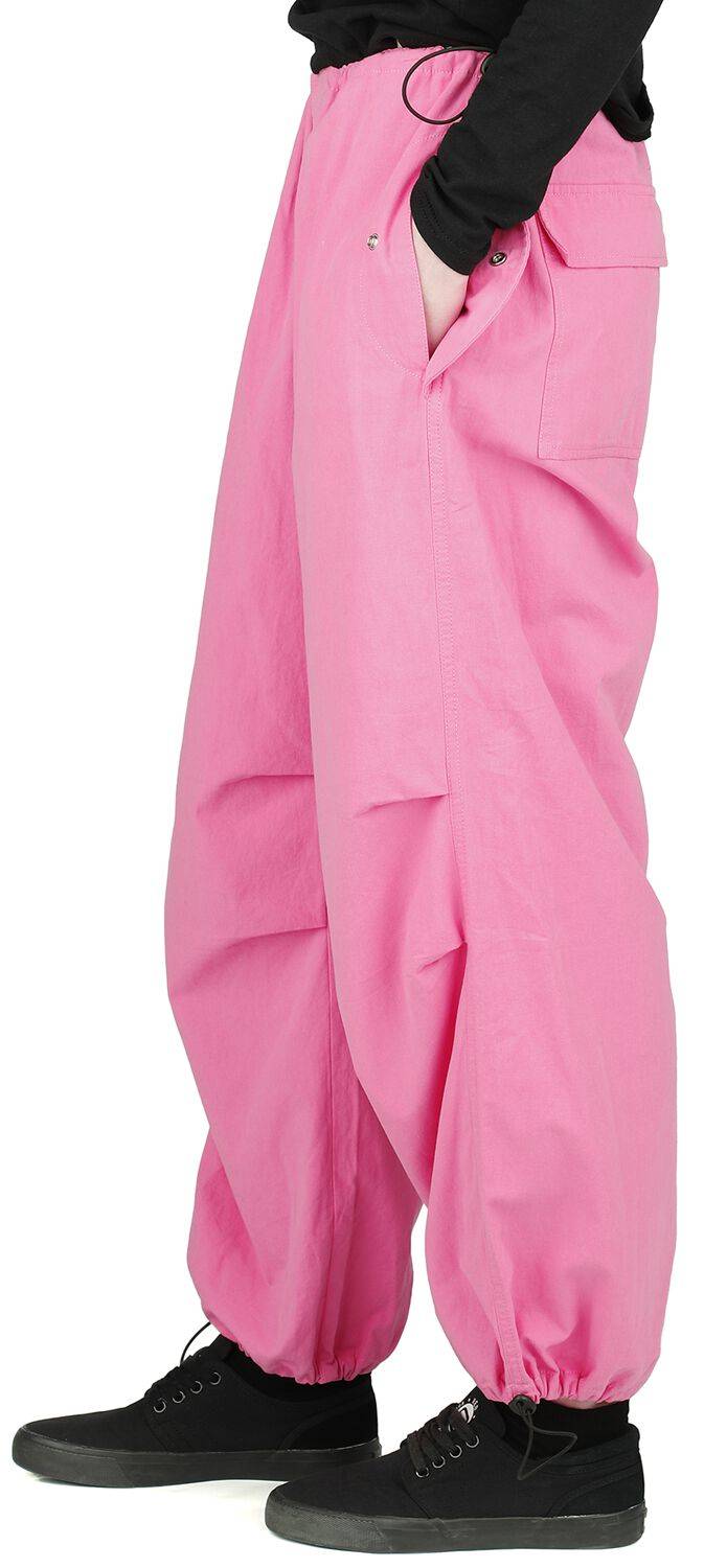 EMP "Nyx Wide Leg Trousers" Stoffhose Pink Von Banned Alternative