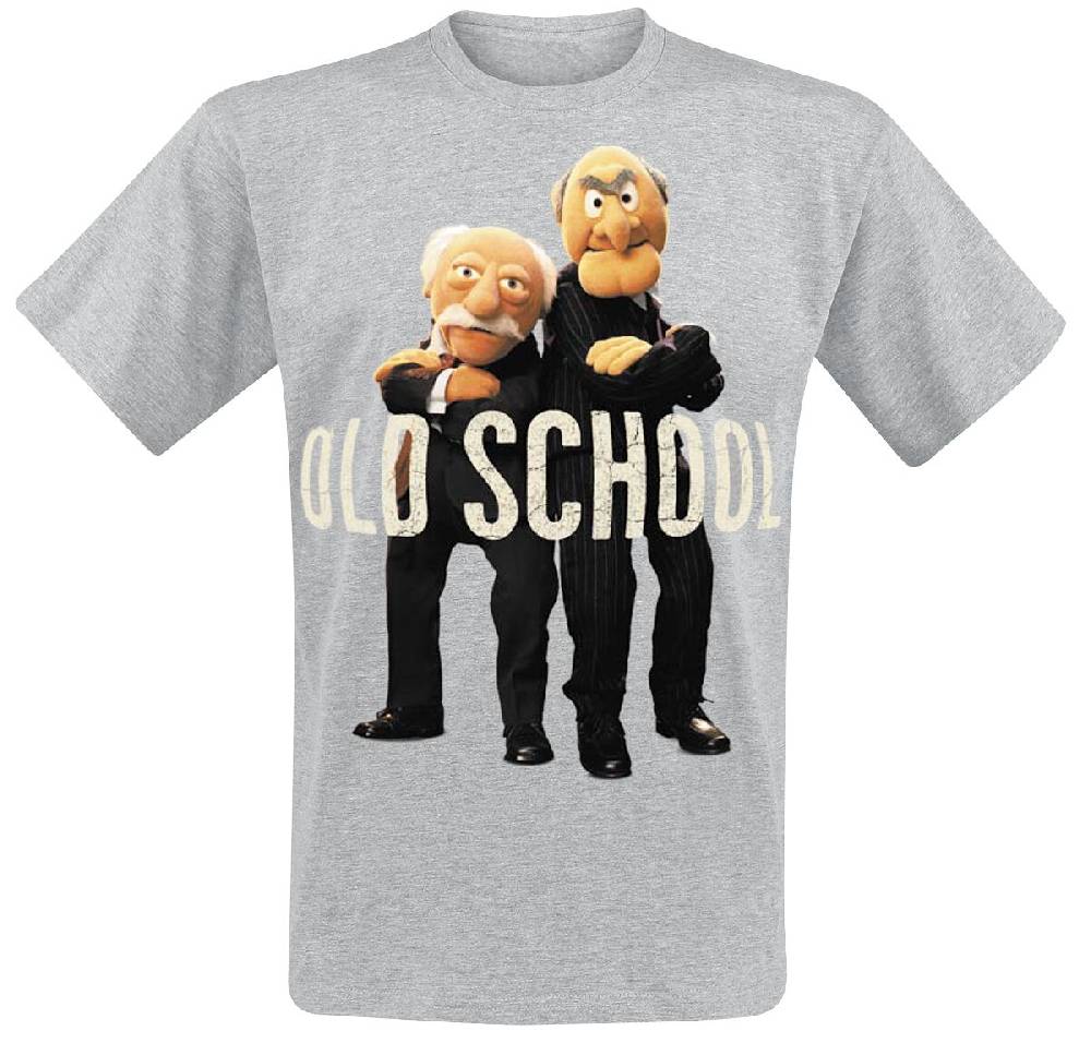 EMP "Old School Waldorf & Statler" T-Shirt grau meliert von Die Muppets