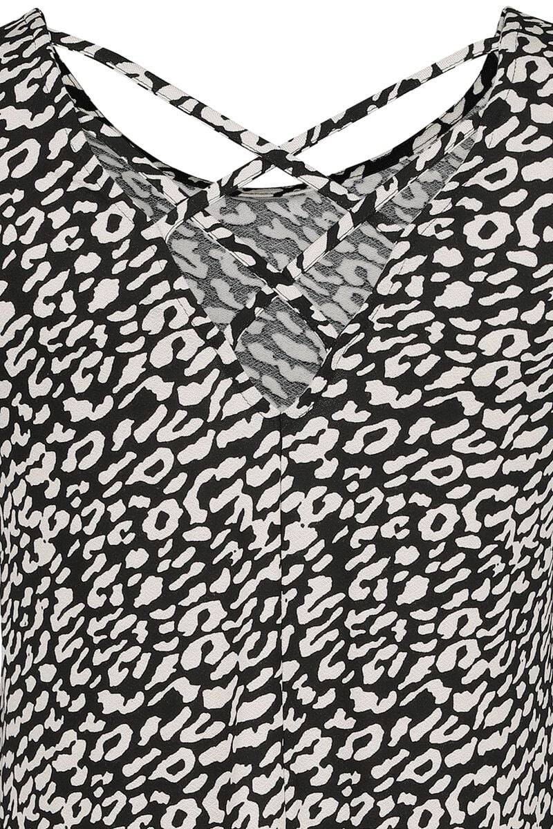 EMP "Onlbera Back Lace Up S/S Dress JRS NOOS" Kurzes Kleid Leopard Von Only