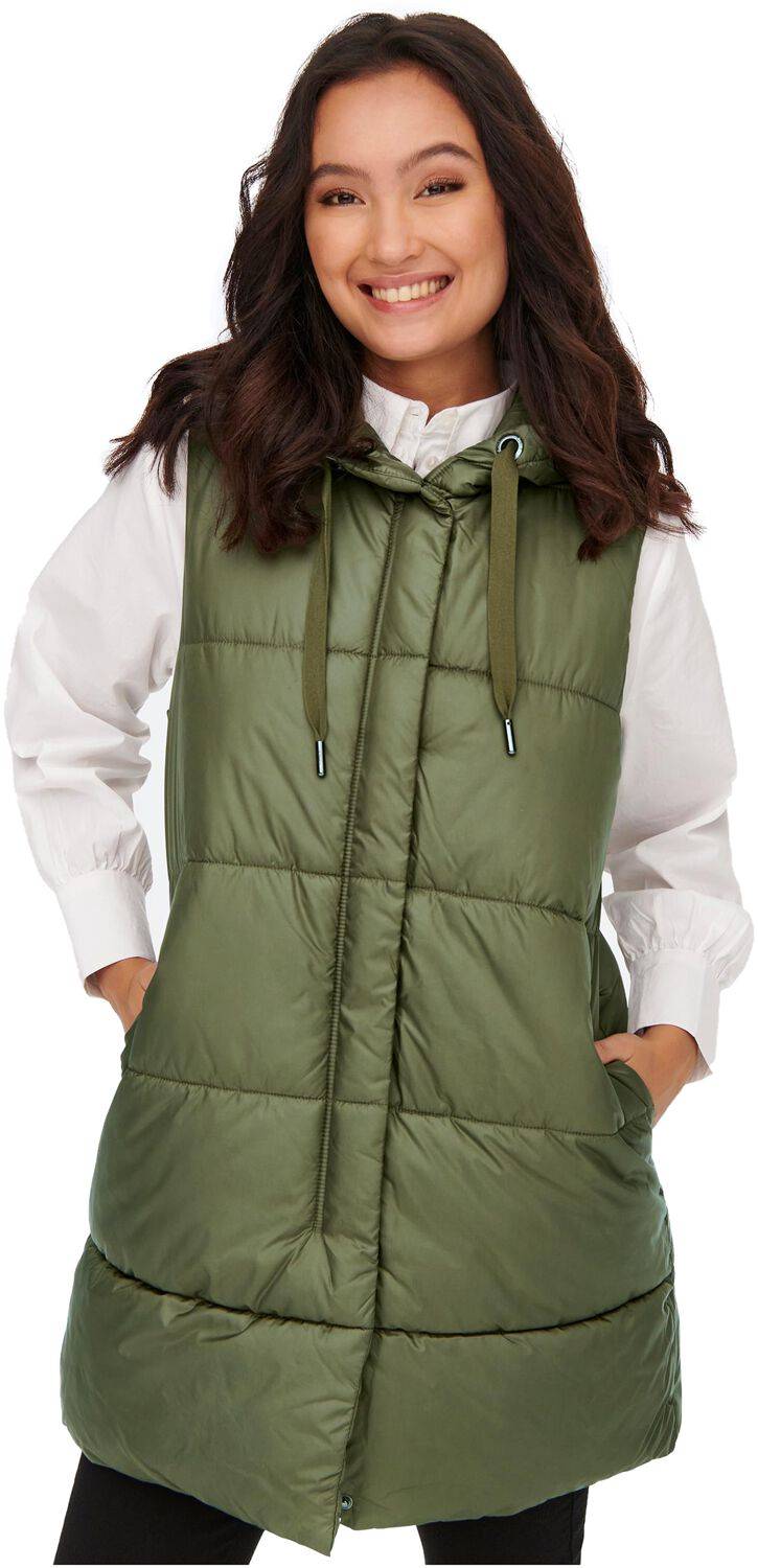 EMP "ONLNewasta Puffer Waistcoat" Weste Oliv Von Only
