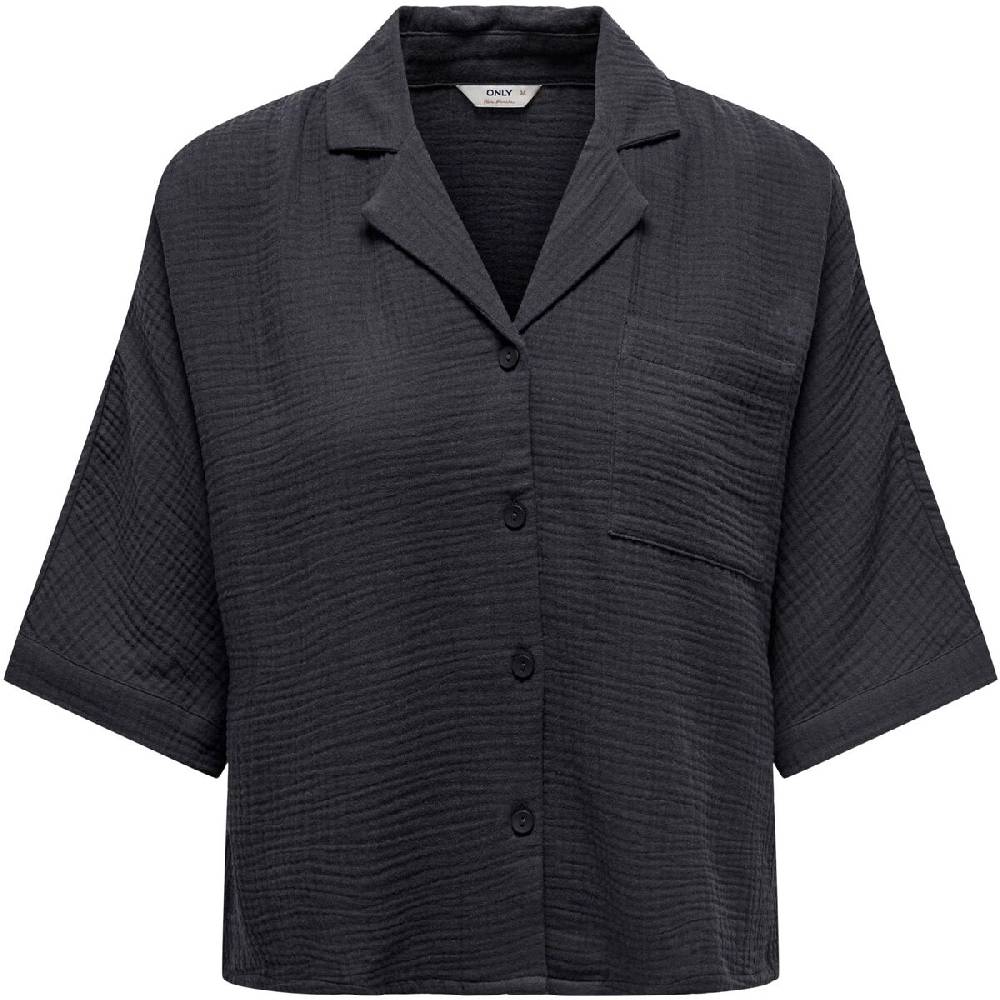 EMP "Onlthyra SS Shirt NOOS" Kurzarmhemd dunkelgrau von Only