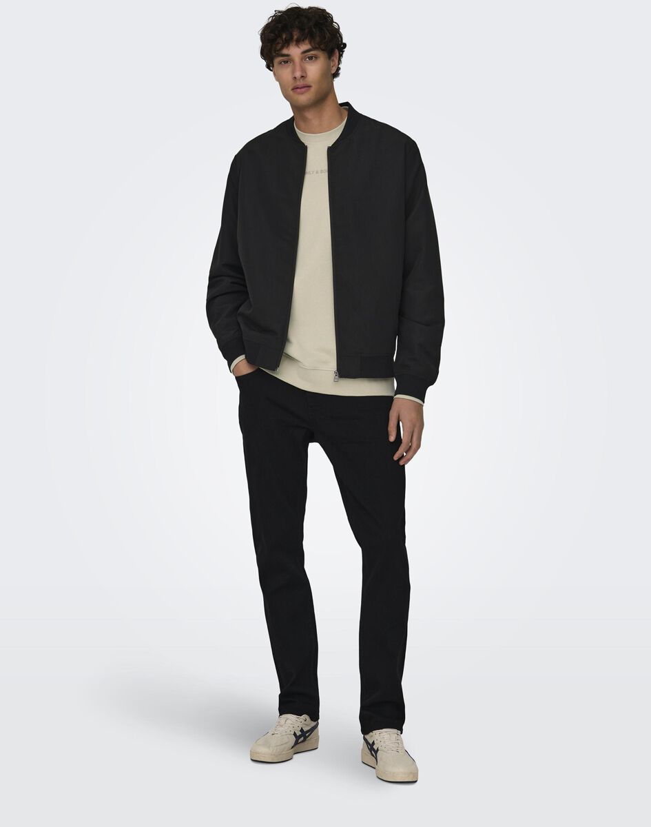 EMP "ONSLeon Bomber OTW VD" Bomberjacke schwarz von ONLY and SONS