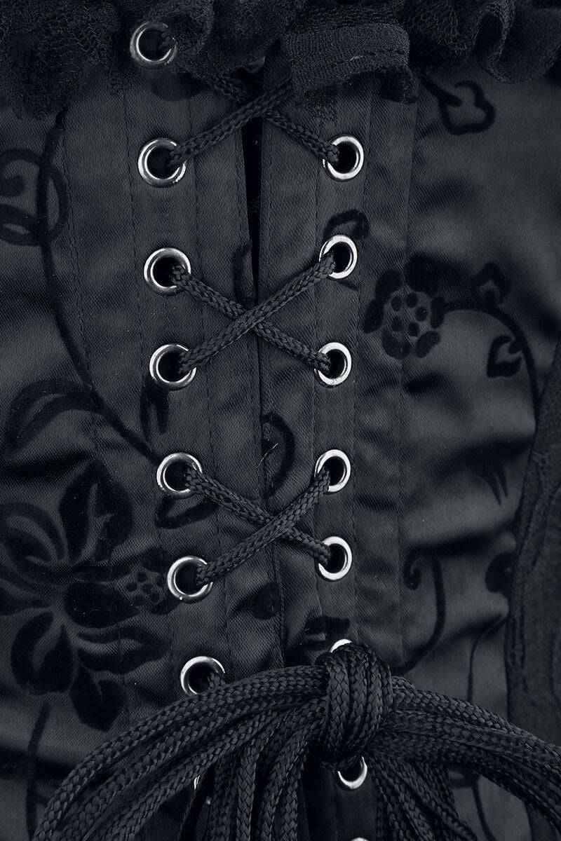 EMP "Ophelie Dress" Langes Kleid Schwarz Von Burleska