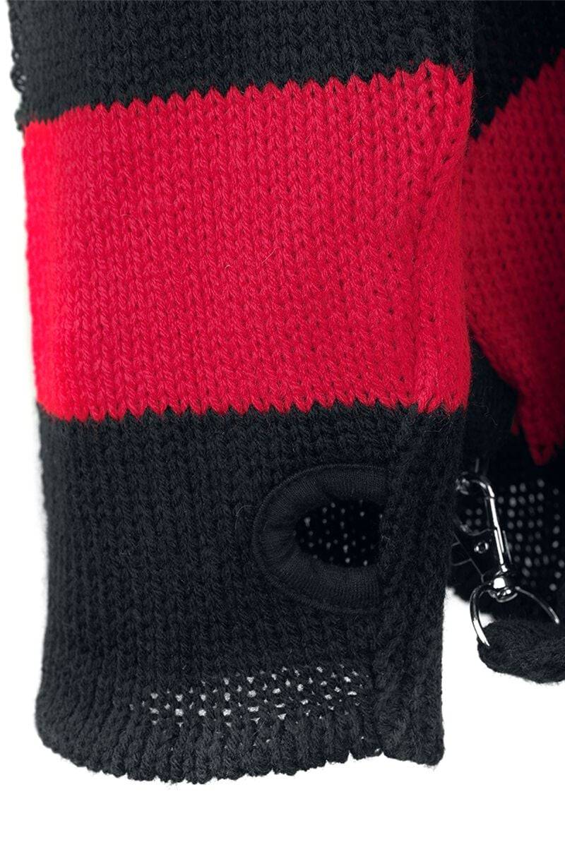 EMP "Oriana Jumper" Strickpullover Rot/schwarz Von Heartless