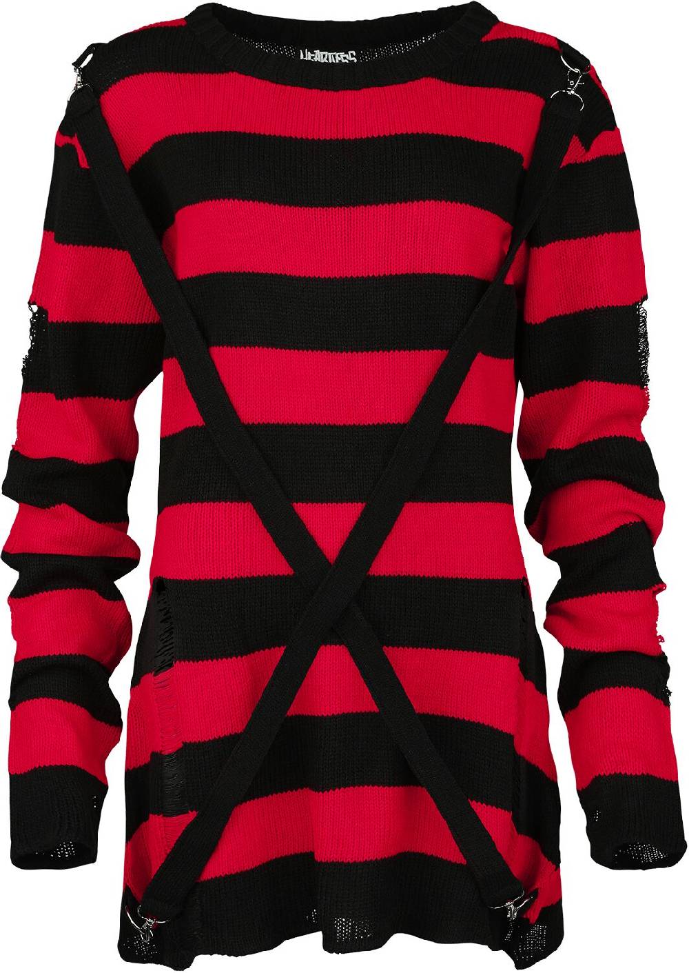 EMP "Oriana Jumper" Strickpullover rot/schwarz von Heartless