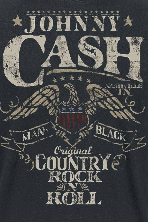 EMP "Original Country Rock N Roll" T-Shirt Schwarz Von Johnny Cash