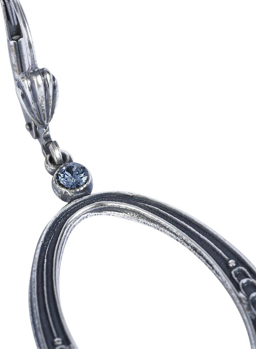 EMP "Ornamental Blue" Ohrring Silberfarben Von Krikor