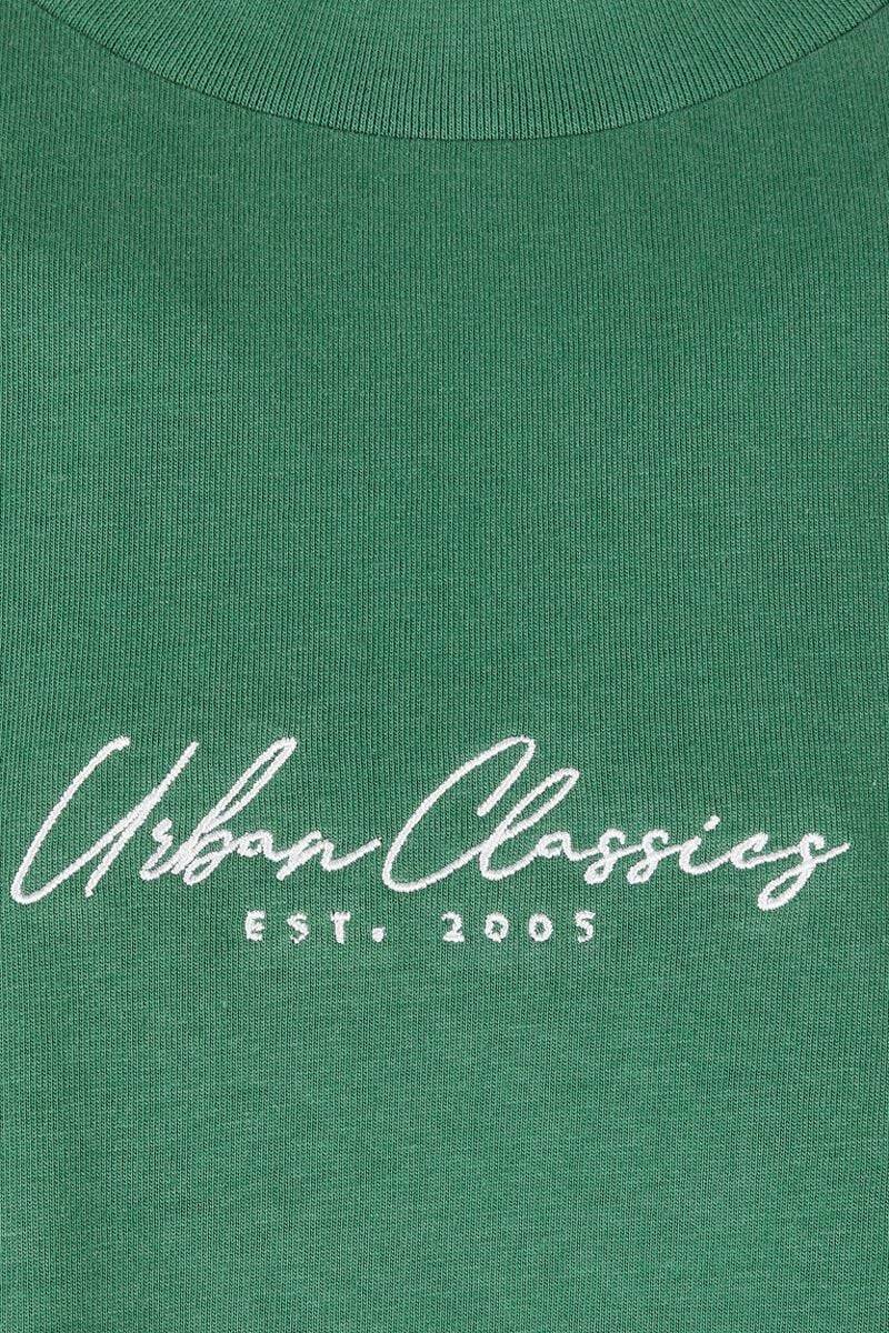 EMP "Oversized Mid Embroidery Tee" T-Shirt Grün Von Urban Classics