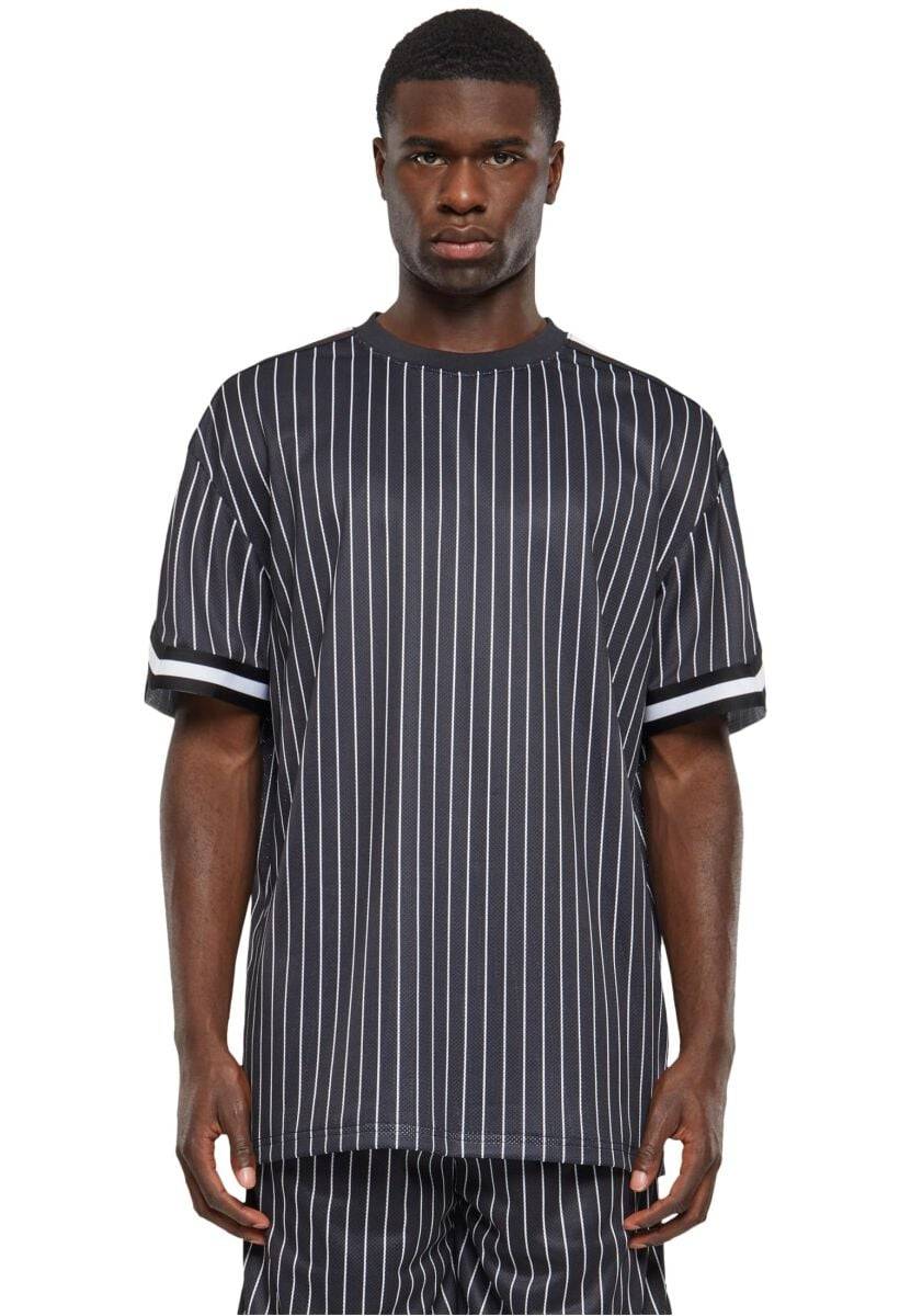 EMP "Oversized Striped Mesh Tee" T-Shirt schwarz/weiß von Urban Classics