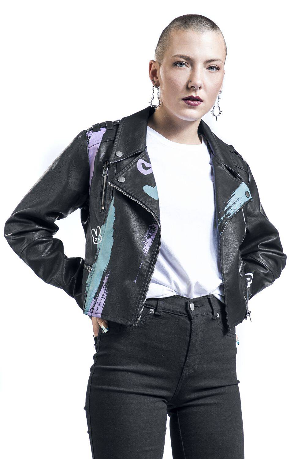 EMP "Paladin" Kunstlederjacke Schwarz Von Tiny Tina's Wonderlands