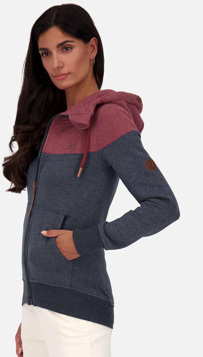 EMP "PalinaAK A Hooded Sweat Jacket" Kapuzenjacke Rot Von Alife And Kickin