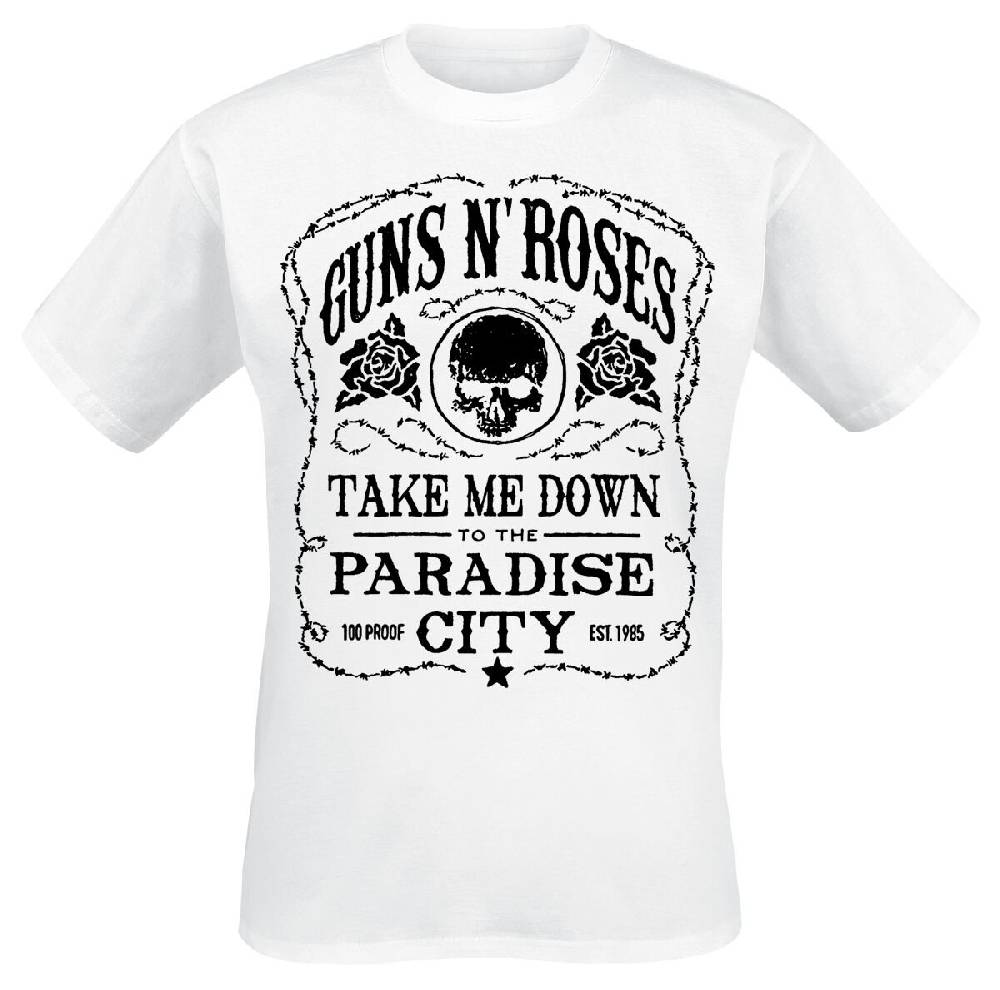 EMP "Paradise City Skull Label" T-Shirt weiß von Guns N' Roses