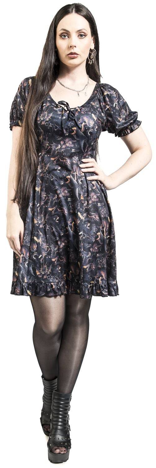 EMP "Paradise Lost Dress" Kurzes Kleid Multicolor Von Jawbreaker