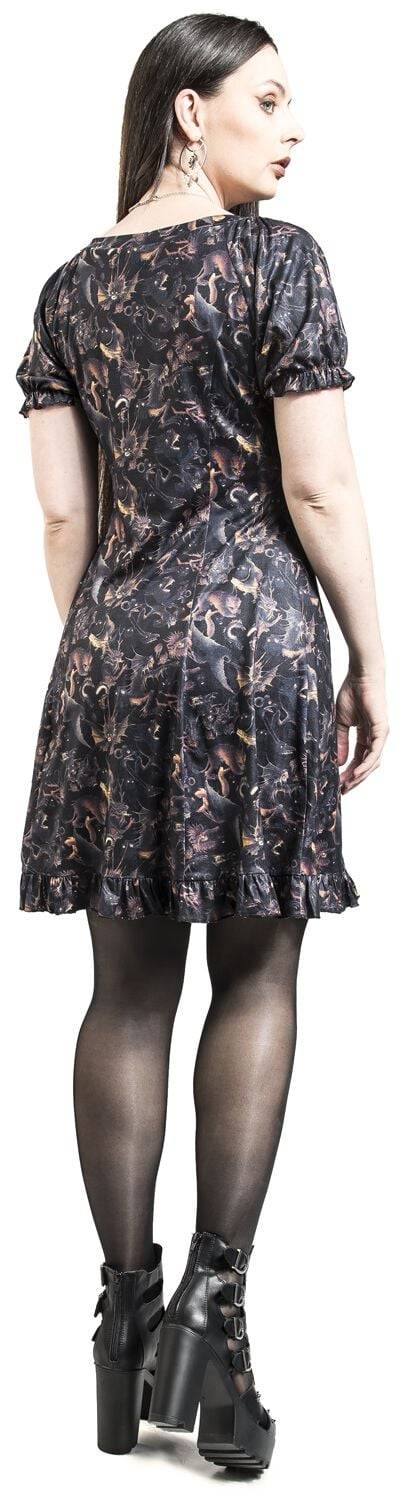 EMP "Paradise Lost Dress" Kurzes Kleid Multicolor Von Jawbreaker