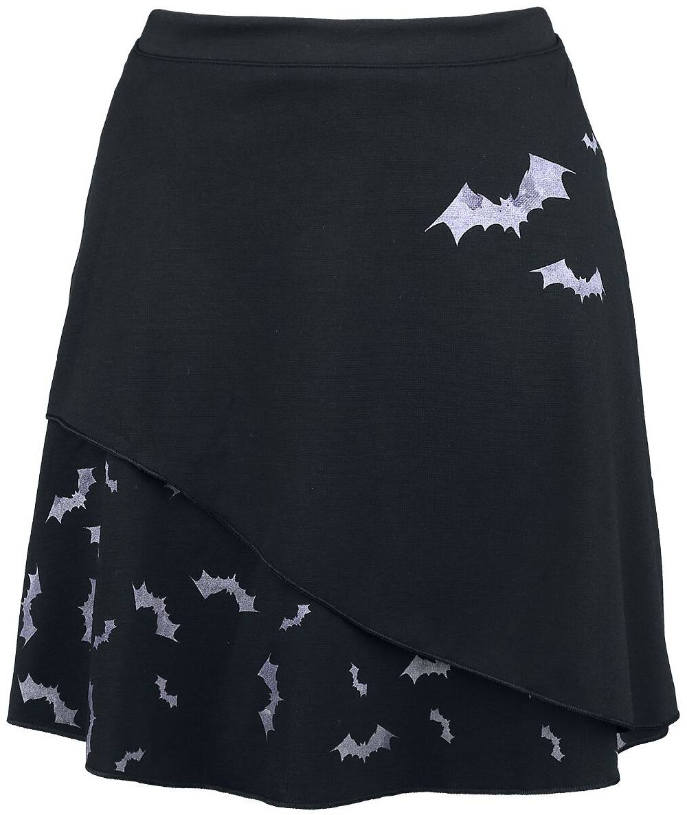 EMP "Pastel Bats" Kurzer Rock schwarz von Outer Vision