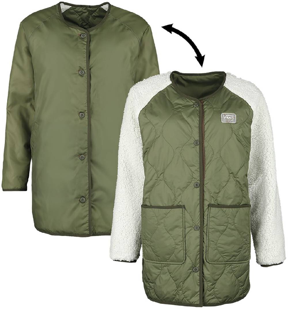 EMP "Peake Quilted Liner Coat Amusement 66" Mantel oliv von Vans