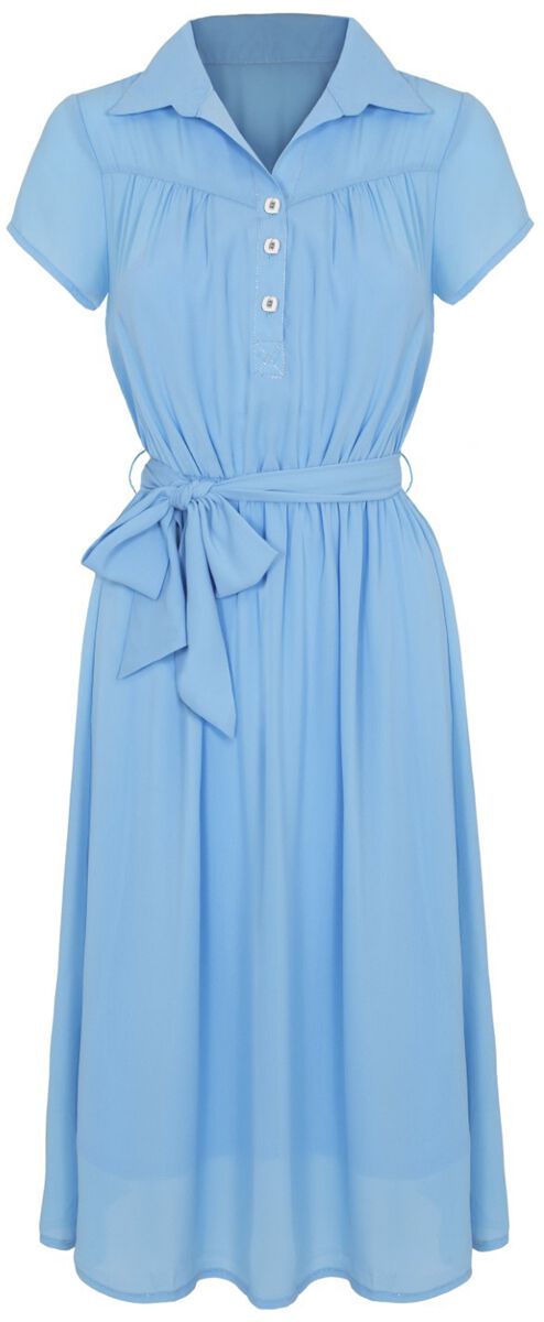 EMP "Pearl Dress" Mittellanges Kleid blau von Hell Bunny