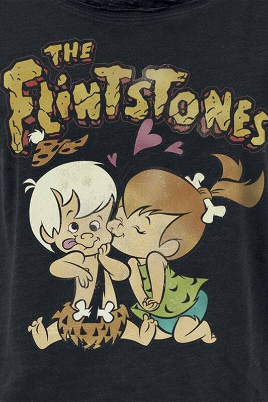 EMP "Pebles & Bambam" T-Shirt Schwarz Von The Flintstones
