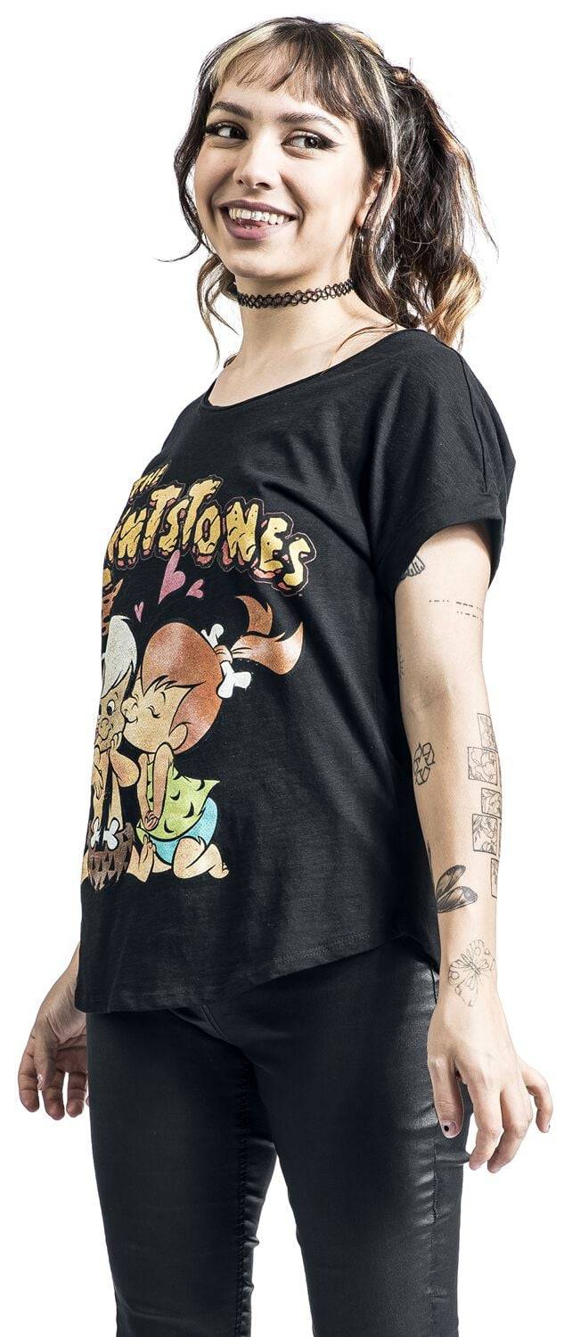 EMP "Pebles & Bambam" T-Shirt Schwarz Von The Flintstones