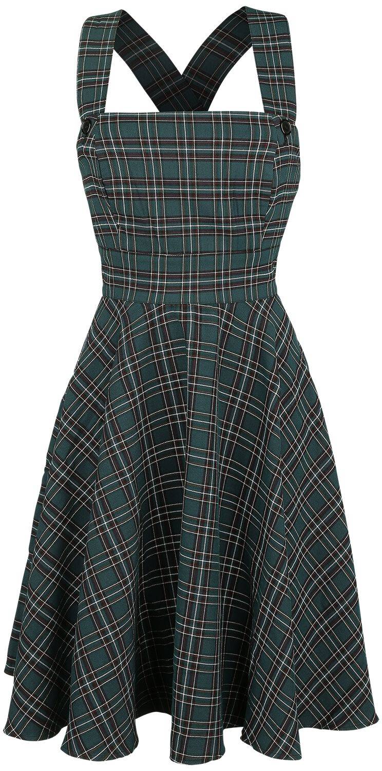 EMP "Peebles Pinafore Dress" Mittellanges Kleid grün von Hell Bunny