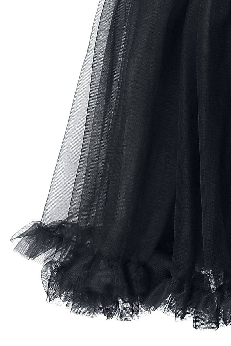 EMP "Penelope Petticoat" Mittellanger Rock Schwarz Von Hell Bunny