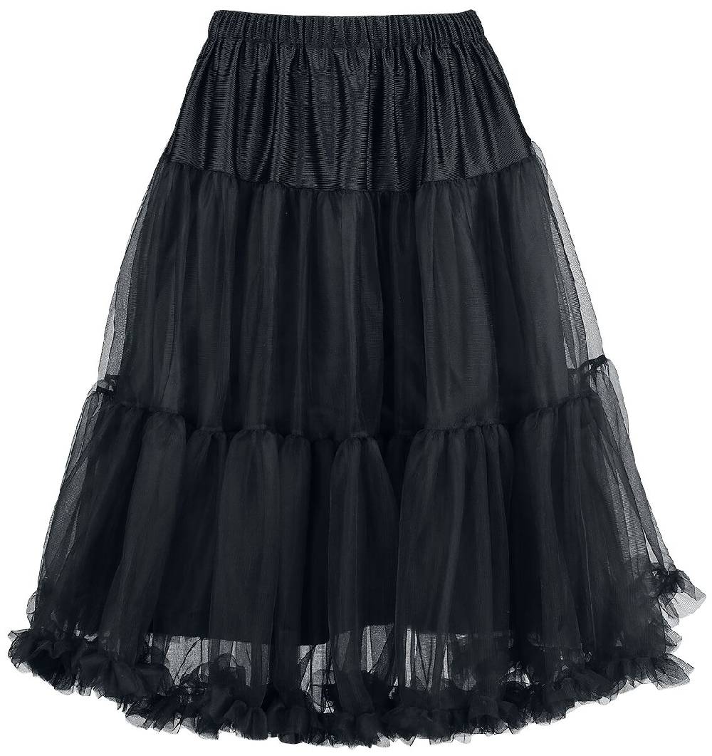 EMP "Penelope Petticoat" Mittellanger Rock schwarz von Hell Bunny