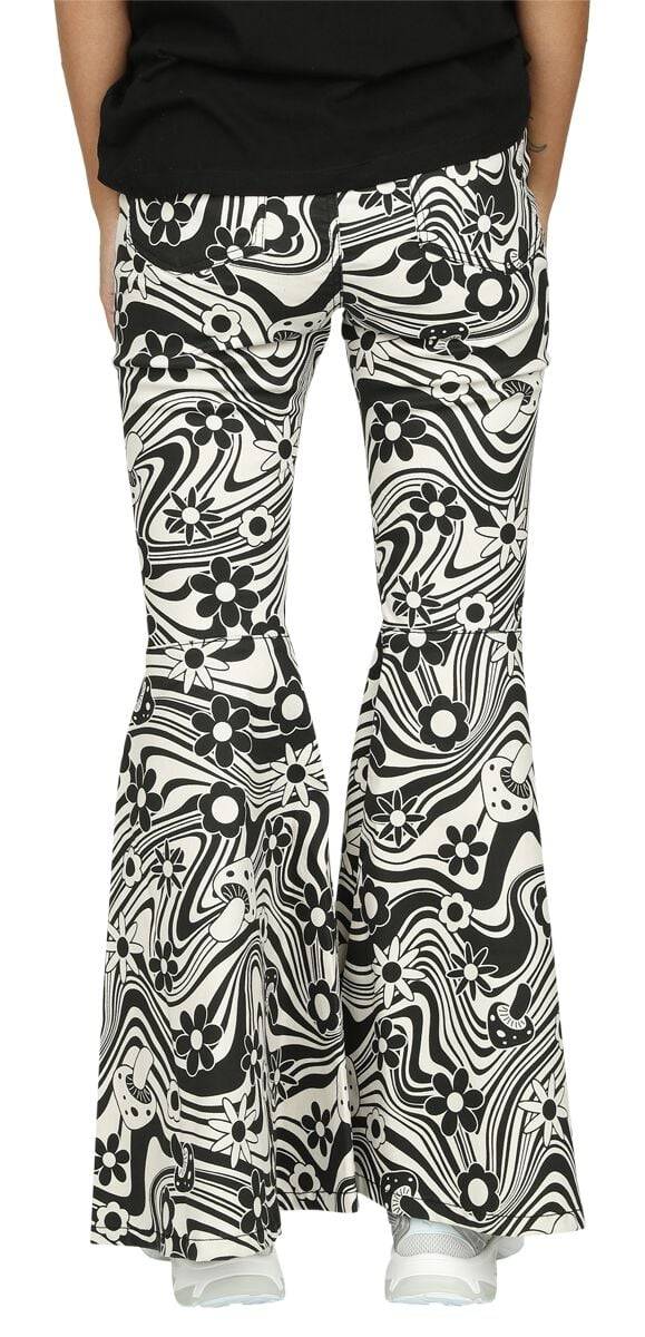 EMP "Penny Trousers" Stoffhose Beige/schwarz Von Hell Bunny