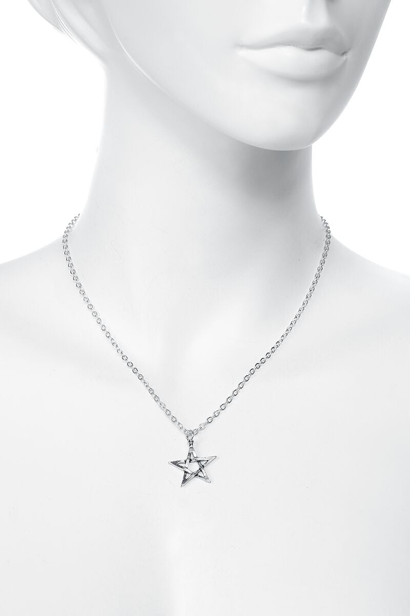 EMP "Pentagram" Halskette Silberfarben Von Alchemy Gothic
