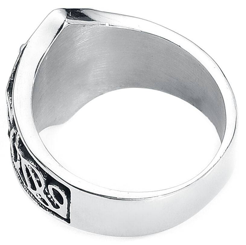 EMP "Pentagramm" Ring Silberfarben Von EtNox Hard And Heavy