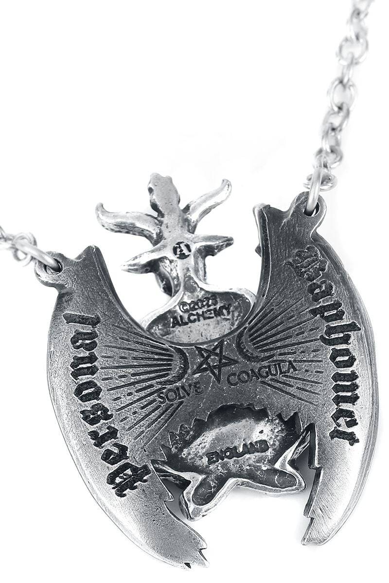 EMP "Personal Baphomet" Halskette Schwarz/silberfarben Von Alchemy Gothic