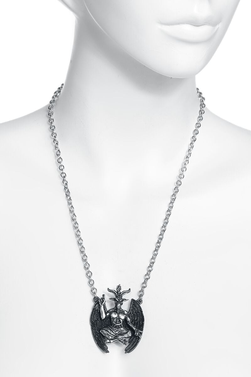 EMP "Personal Baphomet" Halskette Schwarz/silberfarben Von Alchemy Gothic