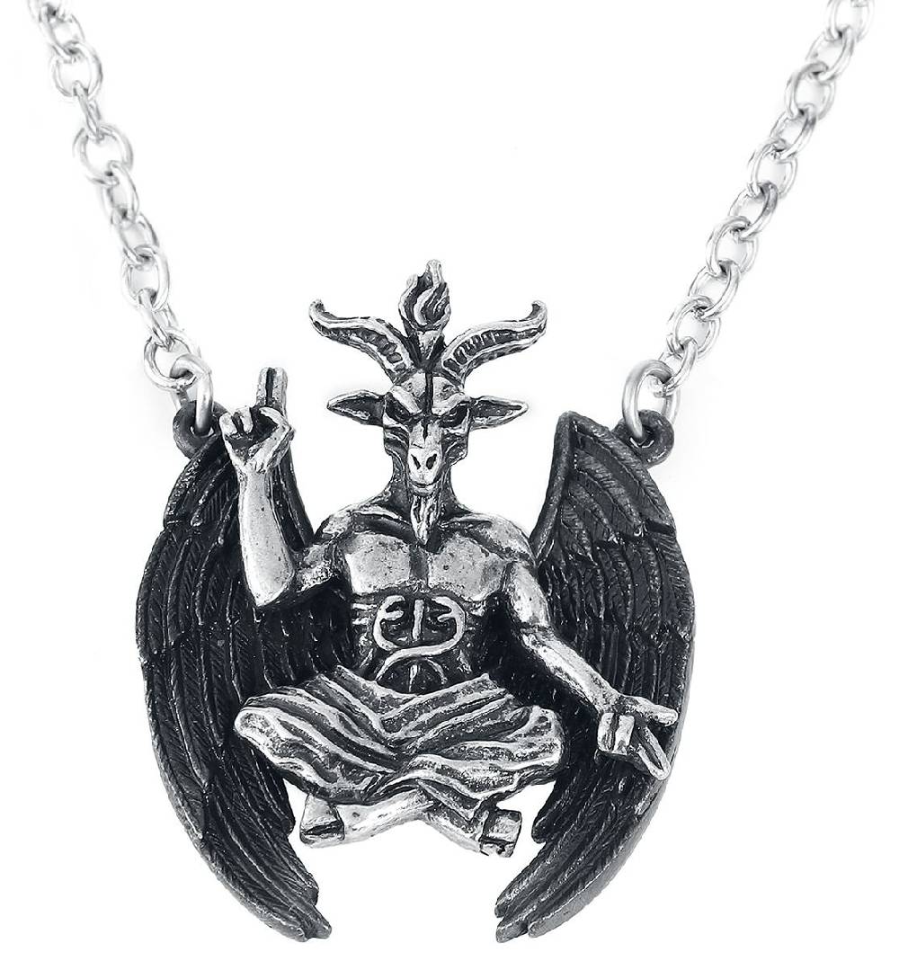 EMP "Personal Baphomet" Halskette schwarz/silberfarben von Alchemy Gothic