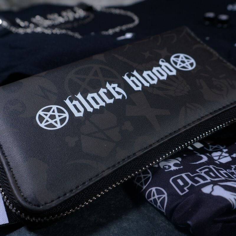 EMP "Phat Kandi X Black Blood By Gothicana" Geldbörse Schwarz/weiß Von Black Blood By Gothicana