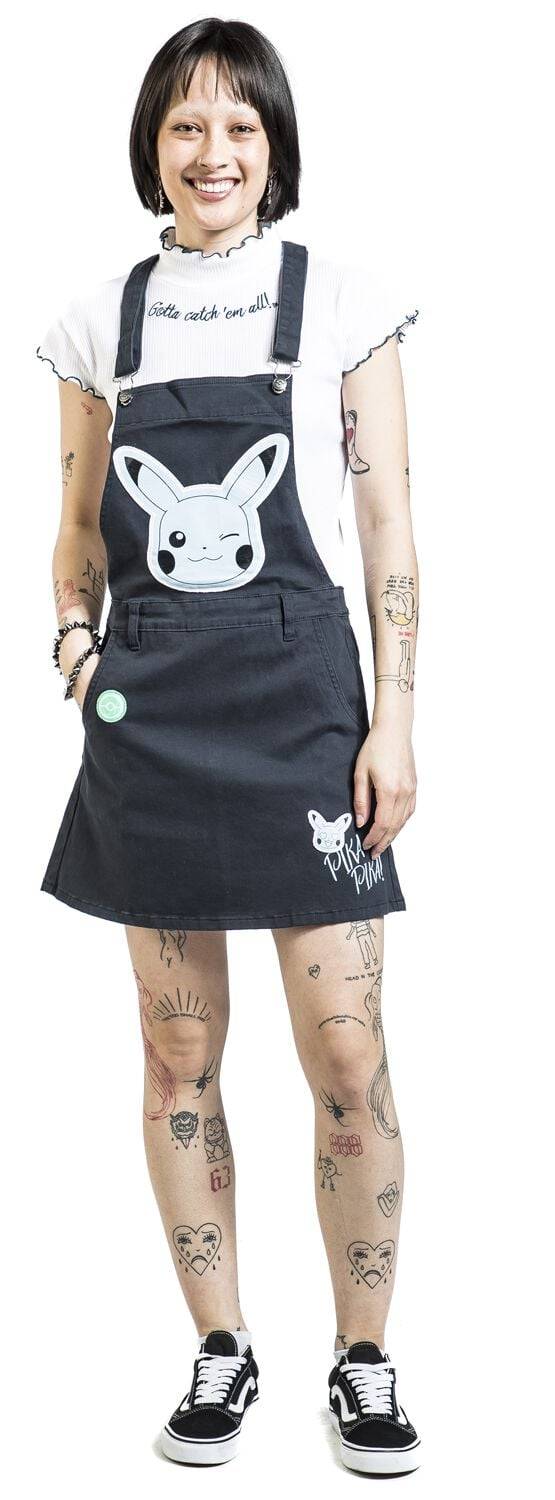 EMP "Pikachu - Pika, Pika!" Kurzes Kleid Dunkelblau Von Pokémon