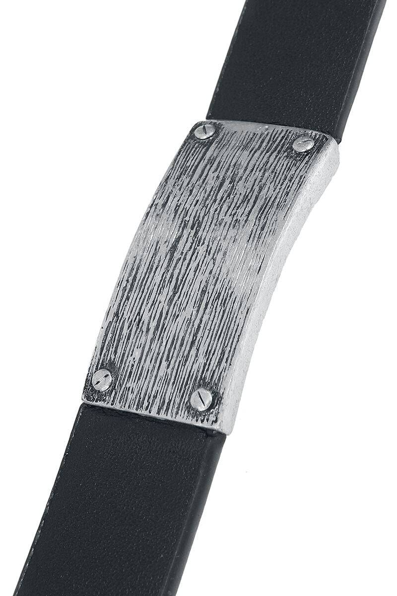 EMP "Plain Black" Kunstlederarmband Schwarz Von Black Premium By EMP