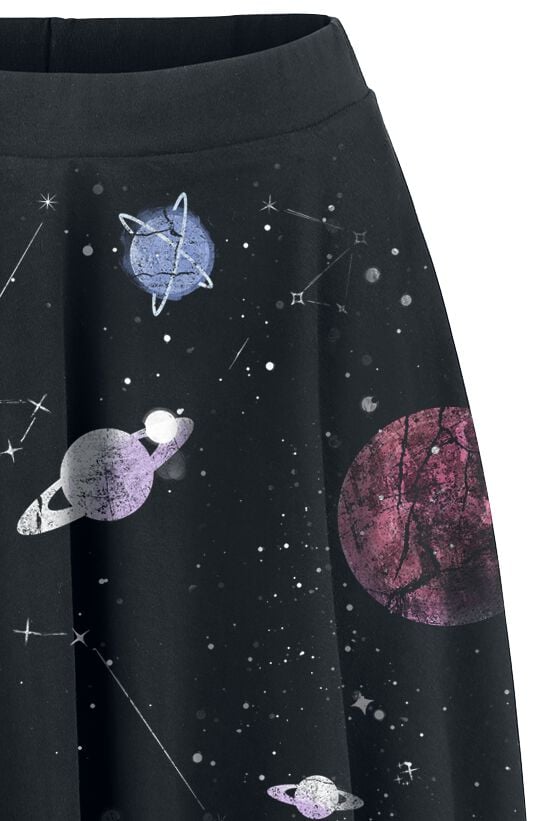EMP "Planetarium" Kurzer Rock Schwarz Von Outer Vision