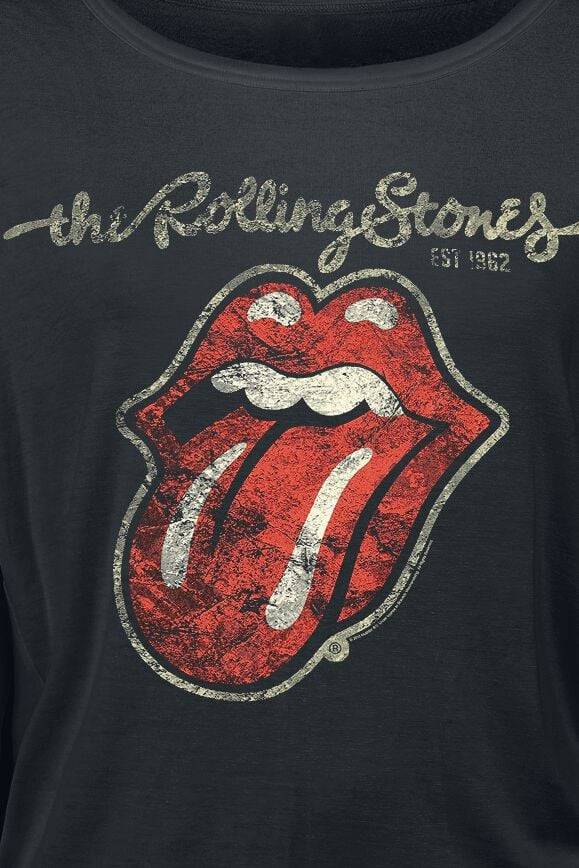 EMP "Plastered Tongue" Langarmshirt Schwarz Von The Rolling Stones