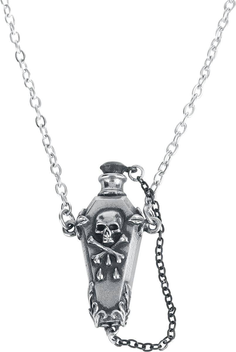 EMP "Poisoned Coffin Pendant" Halskette schwarz/silberfarben von Alchemy Gothic