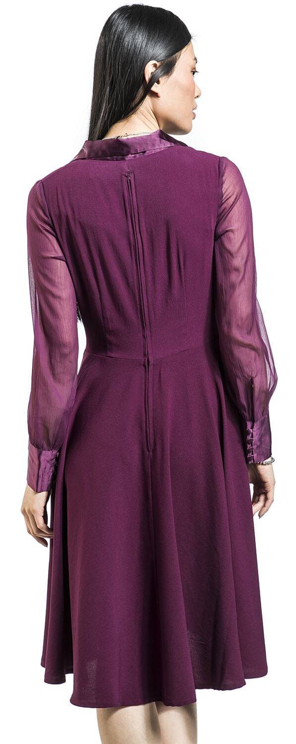 EMP "Polly Plum Dress" Mittellanges Kleid Lila Von Timeless London